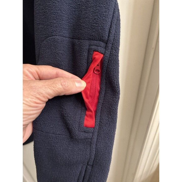 Polaris Fleece 1/4 Zip Jacket Sweatshirt Snowmobile Racing XL Blue Pullover - Picture 4 of 5